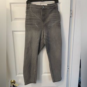 Gray stretch denim jeans from Lane Bryant, size 28